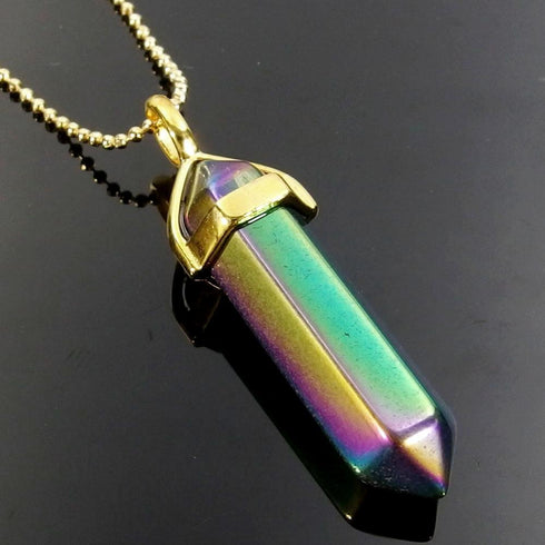 Rainbow Hematite Gemstone Pendant Necklace